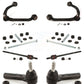 Front Suspension Control Arm And Ball Joint Assembly Steering Tie Rod End Stabilizer Bar Link Kit (8Pc) For 2003-2007 Chevrolet Express 3500 8.5" Length KTR-102950