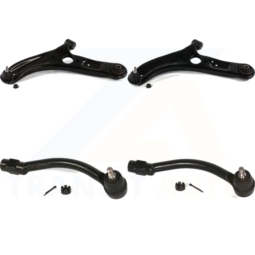 Front Suspension Control Arm Assembly And Tie Rod End Kit For Hyundai Elantra Coupe Vehicles Manufactured In USA KTR-103111