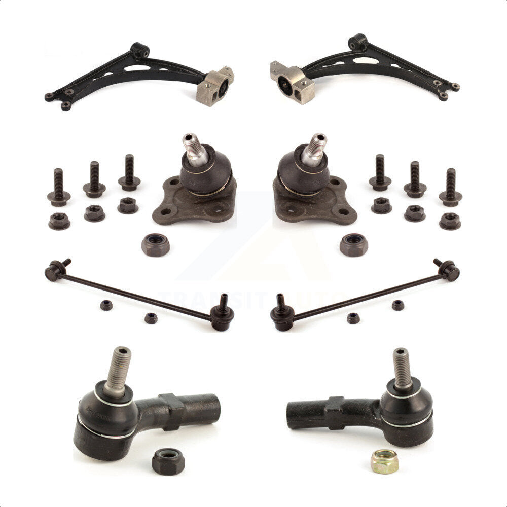 Front Suspension Control Arm Steering Tie Rod End Stabilizer Bar Link Ball Joint Kit (8Pc) For 2007 Volkswagen Jetta GLI To VIN 9M7631263 KTR-103172