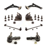 Front Suspension Control Arm Steering Tie Rod End Stabilizer Bar Link Ball Joint Kit (8Pc) For 2007 Volkswagen Jetta GLI To VIN 9M7631263 KTR-103172