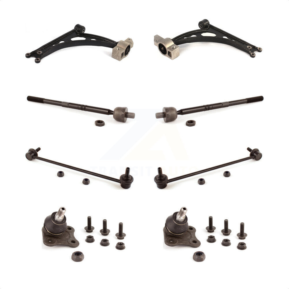 Front Suspension Control Arm Steering Tie Rod End Stabilizer Bar Link Ball Joint Kit (8Pc) For 2007 Volkswagen Jetta GLI To VIN 9M7631263 KTR-103178