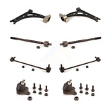 Front Suspension Control Arm Steering Tie Rod End Stabilizer Bar Link Ball Joint Kit (8Pc) For 2007 Volkswagen Jetta GLI To VIN 9M7631263 KTR-103178