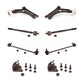 Front Suspension Control Arm Steering Tie Rod End Stabilizer Bar Link Ball Joint Kit (8Pc) For 2007 Volkswagen Jetta 2.0T 2.5 Europa Trendline Wolfsburg Edition TDI To VIN 9M7631263 KTR-103181