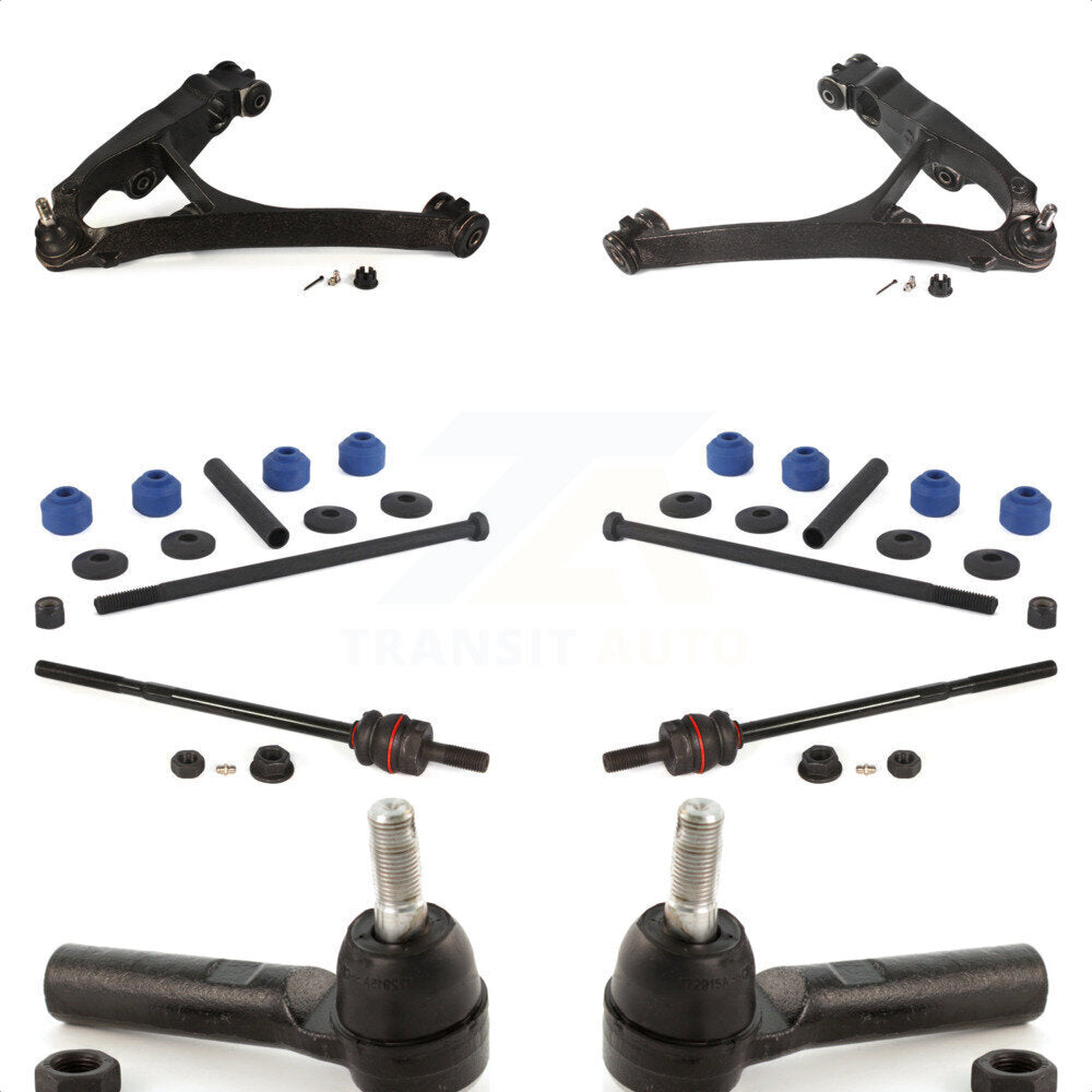 Front Suspension Control Arm And Ball Joint Assembly Steering Tie Rod End Stabilizer Bar Link Kit (8Pc) For 2003-2005 Chevrolet Express 2500 GMC Savana With 8500 Lb GVW or 8600 AWD KTR-103196