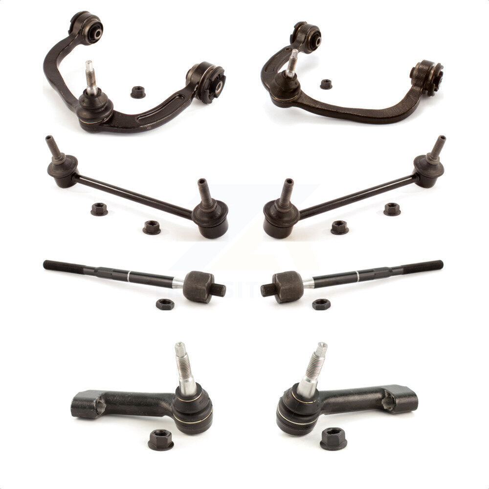 Front Suspension Control Arm And Ball Joint Assembly Steering Tie Rod End Stabilizer Bar Link Kit (8Pc) For Ford F-150 Studs Face The Same Direction KTR-103204