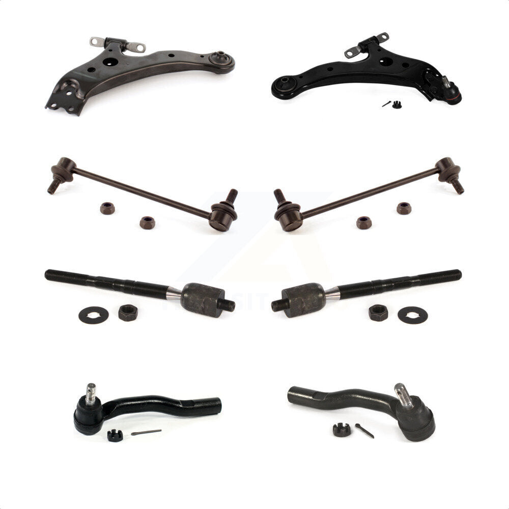 Front Suspension Control Arm And Ball Joint Assembly Steering Tie Rod End Stabilizer Bar Link Kit (8Pc) For Toyota Camry Lexus ES300 KTR-103235