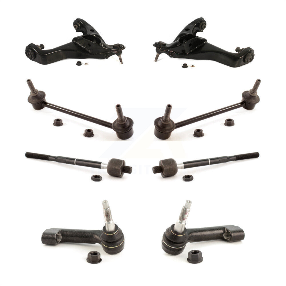 Front Suspension Control Arm And Ball Joint Assembly Steering Tie Rod End Stabilizer Bar Link Kit (8Pc) For Ford F-150 Studs Face The Same Direction KTR-103236