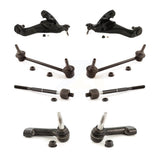 Front Suspension Control Arm And Ball Joint Assembly Steering Tie Rod End Stabilizer Bar Link Kit (8Pc) For Ford F-150 Studs Face The Same Direction KTR-103236