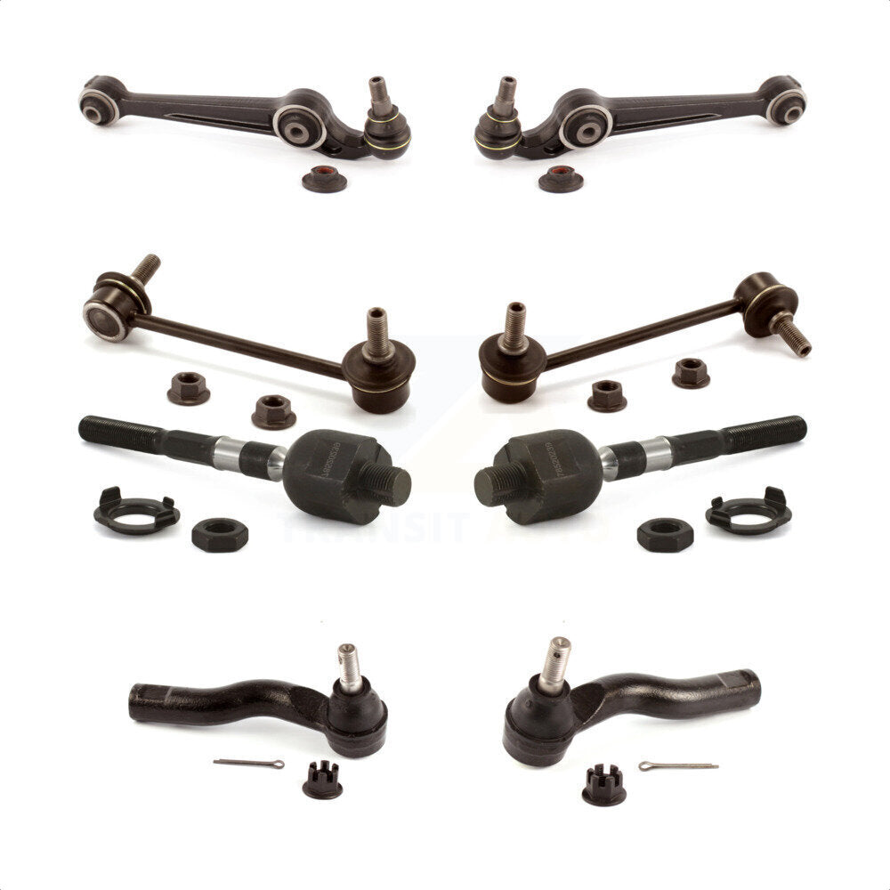 Front Suspension Control Arm And Ball Joint Assembly Steering Tie Rod End Stabilizer Bar Link Kit (8Pc) For Ford Fusion Lincoln MKZ Mercury Milan KTR-103255