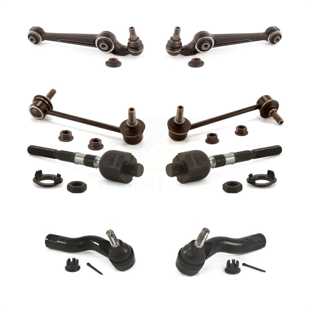 Front Suspension Control Arm And Ball Joint Assembly Steering Tie Rod End Stabilizer Bar Link Kit (8Pc) For 2010 Ford Fusion 3.5L KTR-103256
