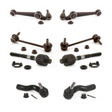 Front Suspension Control Arm And Ball Joint Assembly Steering Tie Rod End Stabilizer Bar Link Kit (8Pc) For 2010 Ford Fusion 3.5L KTR-103256