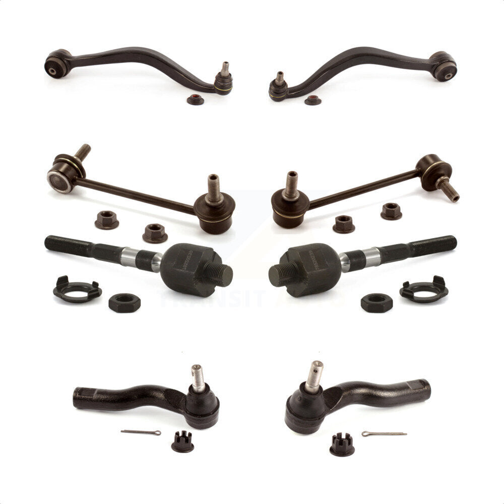 Front Suspension Control Arm And Ball Joint Assembly Steering Tie Rod End Stabilizer Bar Link Kit (8Pc) For Ford Fusion Mercury Milan Lincoln MKZ Zephyr KTR-103257