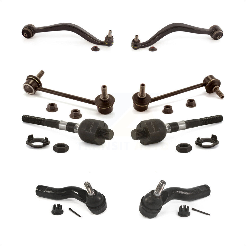 Front Suspension Control Arm And Ball Joint Assembly Steering Tie Rod End Stabilizer Bar Link Kit (8Pc) For 2010 Ford Fusion 3.5L KTR-103258