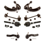 Front Suspension Control Arm And Ball Joint Assembly Steering Tie Rod End Stabilizer Bar Link Kit (8Pc) For Ford Fusion Mercury Milan Lincoln MKZ Zephyr KTR-103264