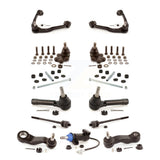 Front Control Arms Assembly And Lower Ball Joints Tie Rods Link Sway Bar Suspension Kit (13Pc) For 2007-2007 Chevrolet Silverado 1500 Classic GMC Sierra Without Frame Bracket RWD with Coil front springs Gear steering type KTR-103420
