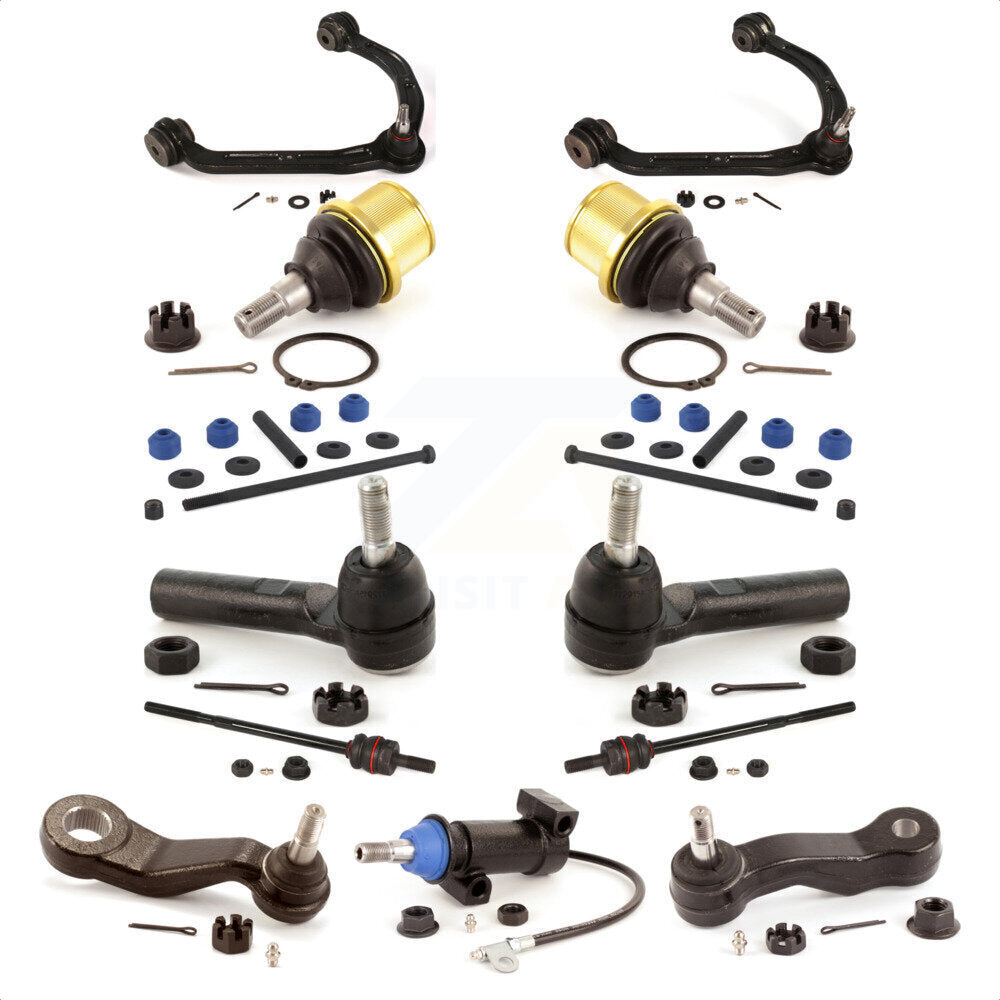 Front Control Arms Assembly And Lower Ball Joints Tie Rods Link Sway Bar Suspension Kit (13Pc) For GMC Savana 3500 2500 3 Groove Spline KTR-103455