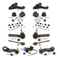 Front Control Arms Assembly And Tie Rods Link Sway Bar Upper Ball Joints Suspension Kit (13Pc) For 2007-2007 Chevrolet Silverado 1500 Classic GMC Sierra Without Frame Bracket RWD with Coil front springs Gear steering type KTR-103462