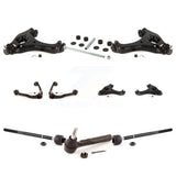 Front Control Arms Assembly And Lower Ball Joints Tie Rods Link Sway Bar Suspension Kit (10Pc) For Chevrolet Silverado 1500 GMC Sierra Classic KTR-103489