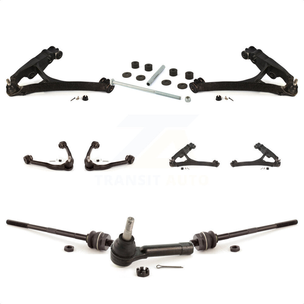 Front Control Arms Assembly And Lower Ball Joints Tie Rods Link Sway Bar Suspension Kit (10Pc) For Chevrolet Silverado 1500 GMC Tahoe Sierra Suburban Yukon Avalanche XL Cadillac Classic Escalade ESV EXT KTR-103497