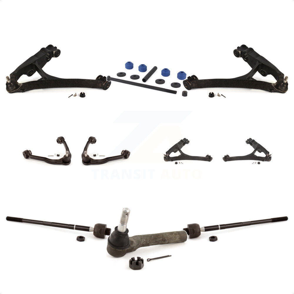 Front Control Arms Assembly And Lower Ball Joints Tie Rods Link Sway Bar Suspension Kit (10Pc) For Chevrolet Express 1500 2500 GMC Savana AWD KTR-103499