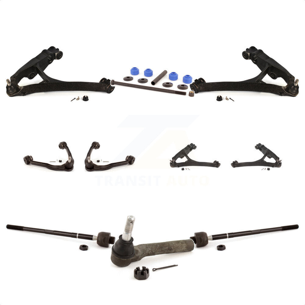 Front Control Arms Assembly And Lower Ball Joints Tie Rods Link Sway Bar Suspension Kit (10Pc) For Chevrolet Express 1500 2500 GMC Savana AWD KTR-103500