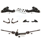 Front Control Arms Assembly And Lower Ball Joints Tie Rods Link Sway Bar Suspension Kit (10Pc) For Chevrolet Silverado 1500 GMC Sierra Classic KTR-103505