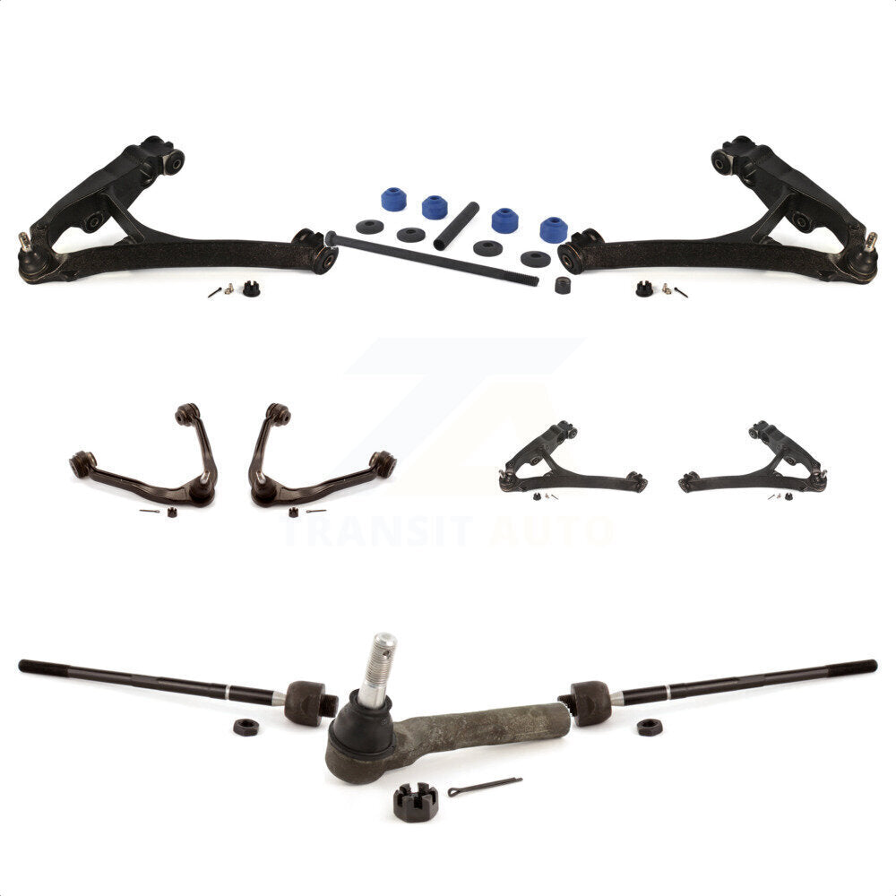 Front Control Arms Assembly And Lower Ball Joints Tie Rods Link Sway Bar Suspension Kit (10Pc) For Chevrolet Express 1500 2500 GMC Savana AWD KTR-103513