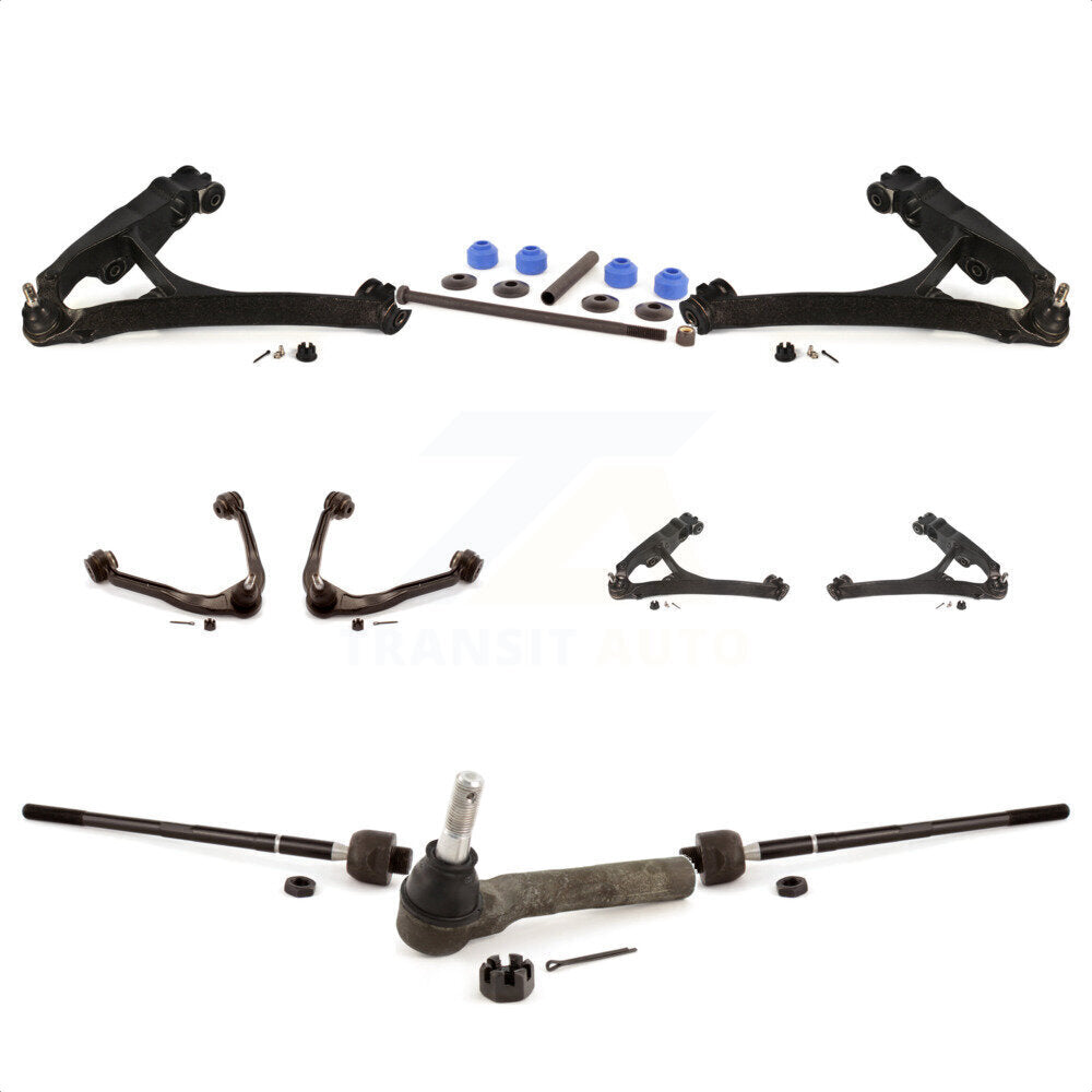Front Control Arms Assembly And Lower Ball Joints Tie Rods Link Sway Bar Suspension Kit (10Pc) For Chevrolet Express 1500 2500 GMC Savana AWD KTR-103514