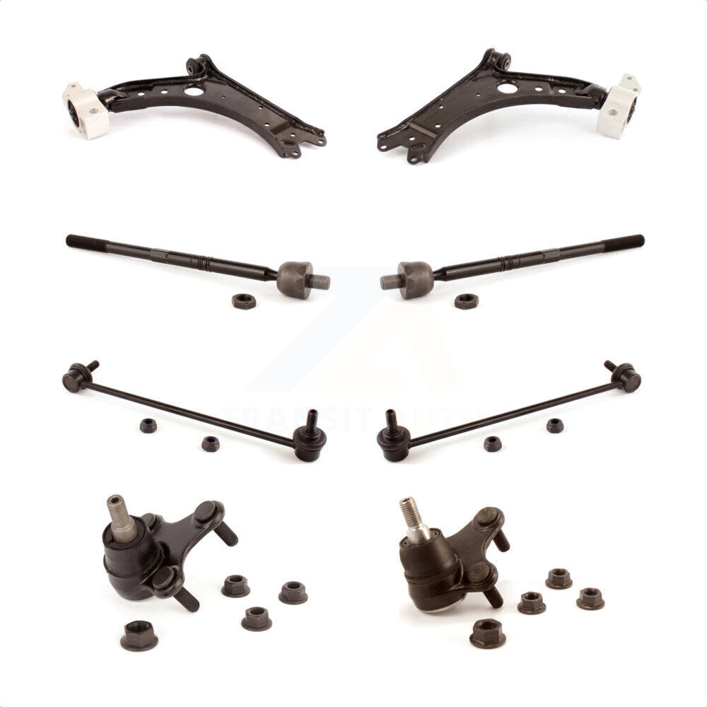 Front Suspension Control Arm Steering Tie Rod End Stabilizer Bar Link Ball Joint Kit (8Pc) For 2015 Volkswagen Golf KTR-103677