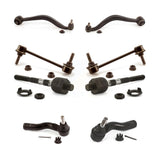 Front Suspension Control Arm And Ball Joint Assembly Steering Tie Rod End Stabilizer Bar Link Kit (8Pc) For 2010 Lincoln MKZ KTR-103707