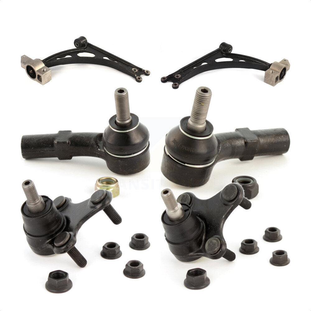 Front Suspension Control Arm With Tie Rod End And Ball Joint Kit (6Pc) For Volkswagen Jetta GTI Golf Eos Audi A3 R R32 Quattro KTR-103979