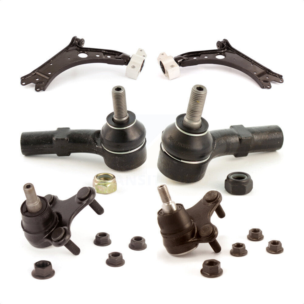 Front Suspension Control Arm With Tie Rod End And Ball Joint Kit (6Pc) For 2015 Volkswagen Golf KTR-103988