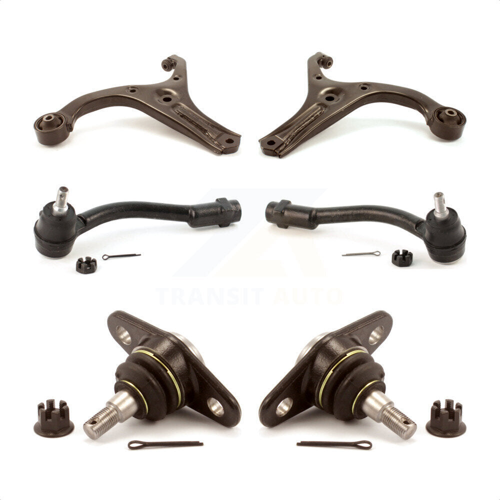 Front Suspension Control Arm With Tie Rod End And Ball Joint Kit (6Pc) For 2006-2011 Kia Rio Rio5 KTR-103994