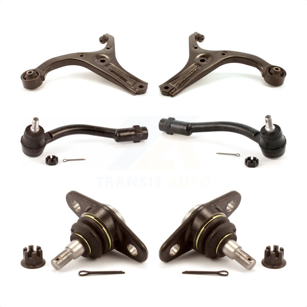 Front Suspension Control Arm With Tie Rod End And Ball Joint Kit (6Pc) For Hyundai Accent KTR-103995