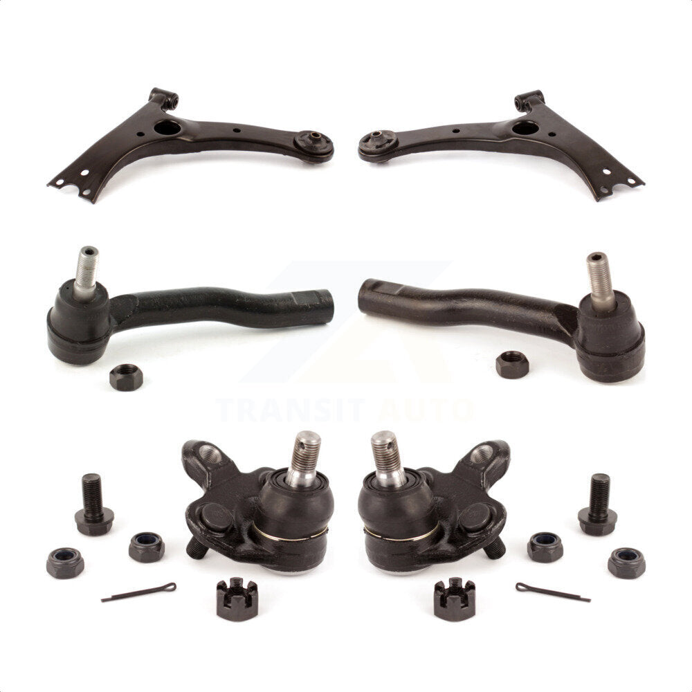 Front Suspension Control Arm With Tie Rod End And Ball Joint Kit (6Pc) For Toyota Corolla KTR-104000