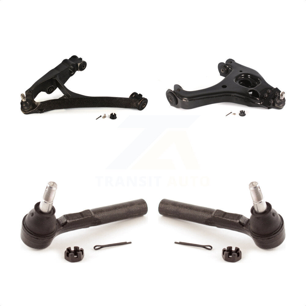 Front Suspension Control Arm Assembly And Tie Rod End Kit For 2005 Chevrolet Silverado 1500 RWD with Torsion Bar front springs Rack steering type KTR-104033