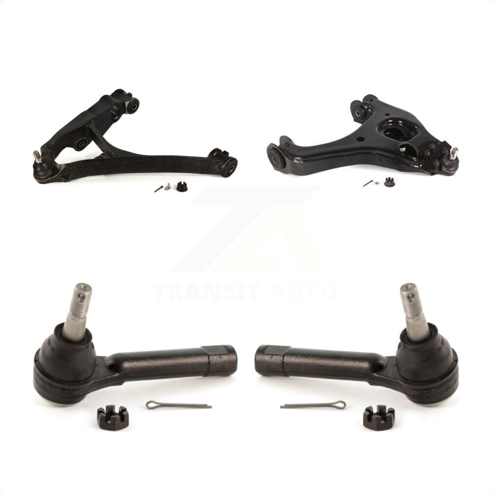 Front Suspension Control Arm Assembly And Tie Rod End Kit For 2005 Chevrolet Silverado 1500 RWD with Torsion Bar front springs Gear steering type KTR-104034