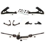Front Control Arms Assembly And Lower Ball Joints Tie Rods Link Sway Bar Suspension Kit (10Pc) For 2005 Chevrolet Silverado 1500 RWD with Torsion front springs Gear steering type KTR-104069