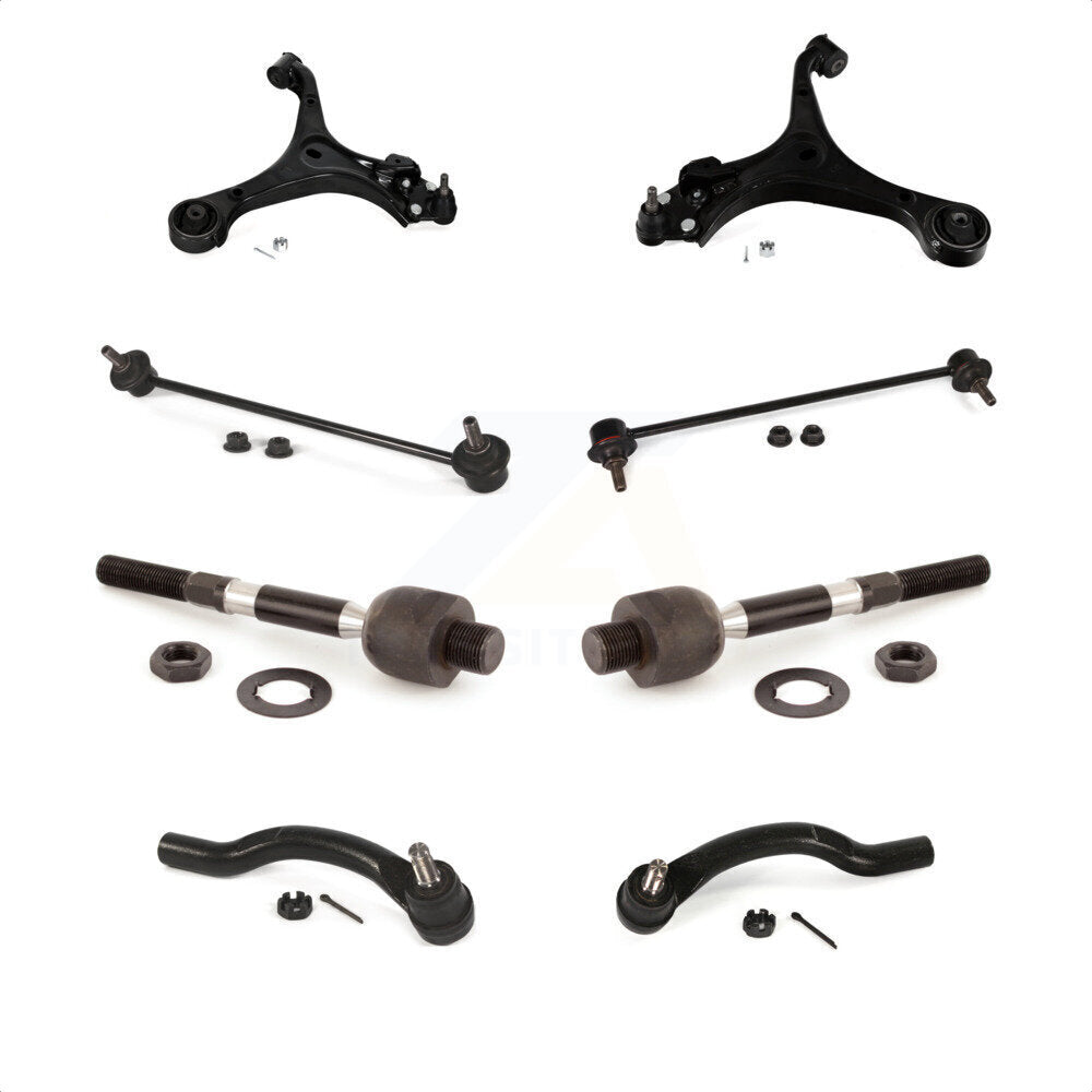 Front Suspension Control Arm And Ball Joint Assembly Steering Tie Rod End Stabilizer Bar Link Kit (8Pc) For Honda Civic Acura ILX KTR-104098