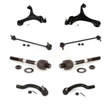 Front Suspension Control Arm And Ball Joint Assembly Steering Tie Rod End Stabilizer Bar Link Kit (8Pc) For Honda Civic Acura ILX KTR-104098