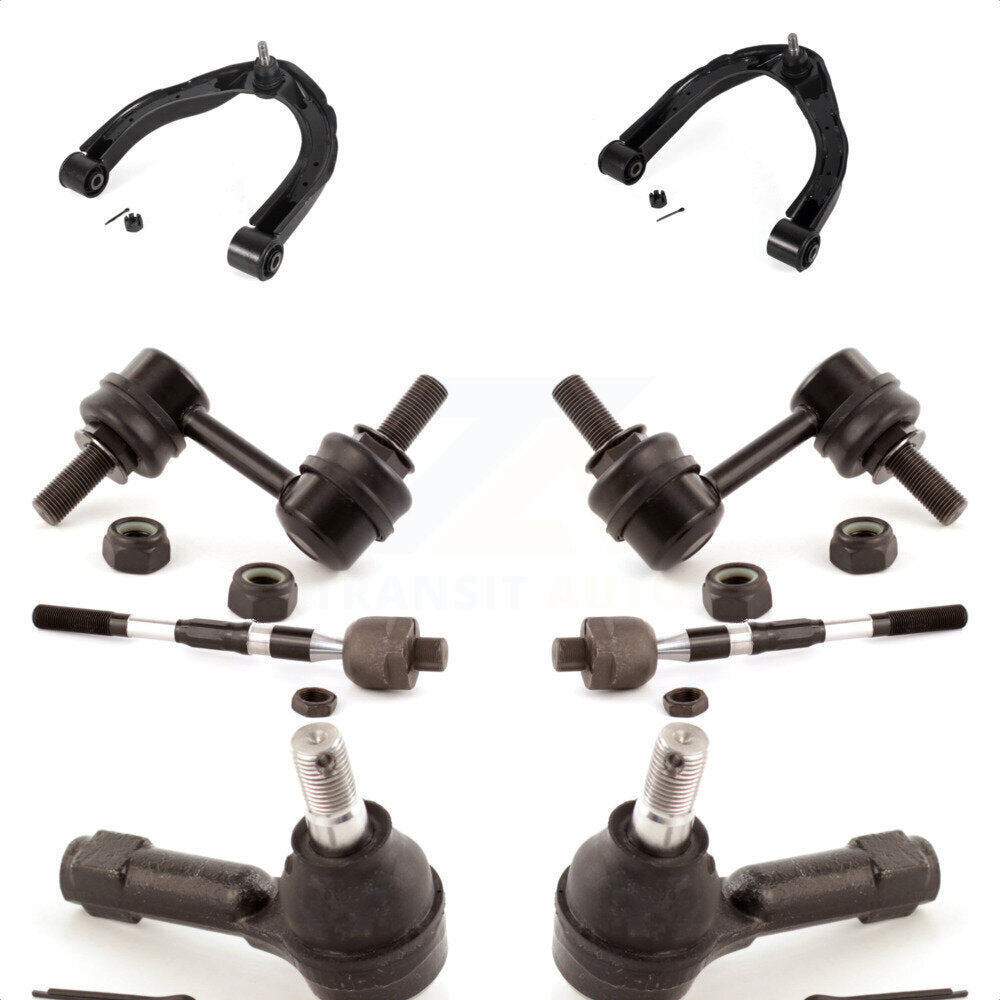 Front Suspension Control Arm And Ball Joint Assembly Steering Tie Rod End Stabilizer Bar Link Kit (8Pc) For 2004 Nissan Pathfinder Armada With 14mm Diameter Thread KTR-104140