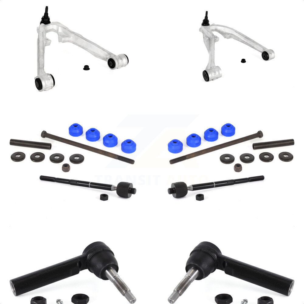 Front Suspension Control Arm And Ball Joint Assembly Steering Tie Rod End Stabilizer Bar Link Kit (8Pc) For Chevrolet Silverado 1500 GMC Sierra Tahoe Yukon Suburban Cadillac XL Escalade ESV KTR-104141