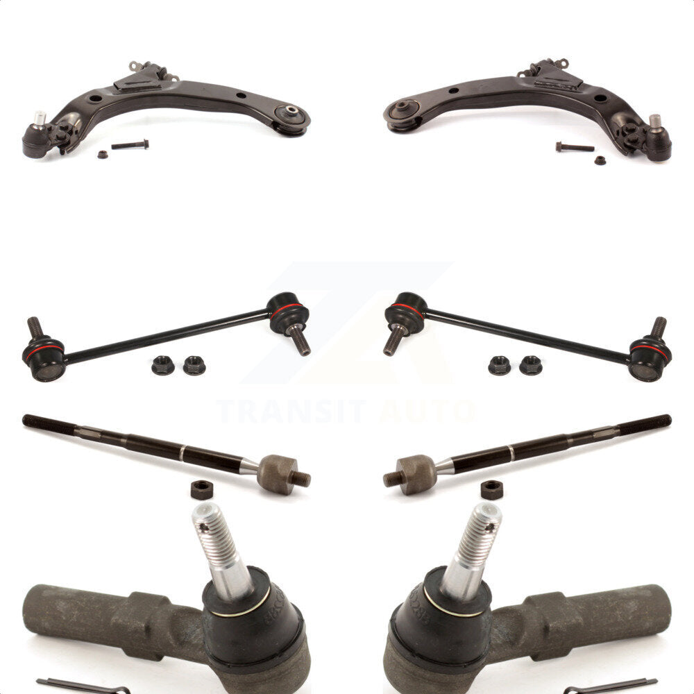 Front Suspension Control Arm And Ball Joint Assembly Steering Tie Rod End Stabilizer Bar Link Kit (8Pc) For 2010 Chevrolet HHR Turbocharged With FE5 KTR-104146