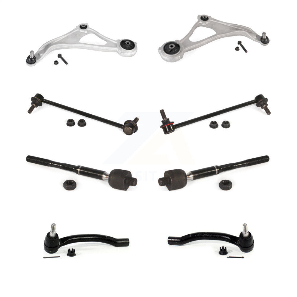 Front Suspension Control Arm And Ball Joint Assembly Steering Tie Rod End Stabilizer Bar Link Kit (8Pc) For Nissan Altima Maxima KTR-104153