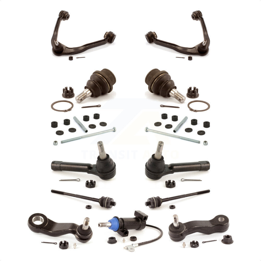 Front Control Arms Assembly And Lower Ball Joints Tie Rods Link Sway Bar Suspension Kit (13Pc) For Chevrolet Silverado 1500 GMC Tahoe Sierra Suburban Yukon XL Avalanche Cadillac Classic Escalade ESV EXT Without Frame Bracket KTR-104171