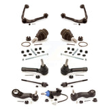 Front Control Arms Assembly And Lower Ball Joints Tie Rods Link Sway Bar Suspension Kit (13Pc) For Chevrolet Silverado 1500 GMC Tahoe Sierra Suburban Yukon XL Avalanche Cadillac Classic Escalade ESV EXT Without Frame Bracket KTR-104171