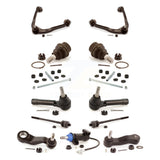 Front Control Arms Assembly And Lower Ball Joints Tie Rods Link Sway Bar Suspension Kit (13Pc) For Chevrolet Silverado 1500 GMC Sierra Without Frame Bracket KTR-104178