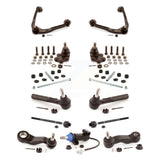 Front Control Arms Assembly And Lower Ball Joints Tie Rods Link Sway Bar Suspension Kit (13Pc) For 2007-2007 Chevrolet Silverado 1500 Classic GMC Sierra Without Frame Bracket RWD with Coil front springs Rack steering type KTR-104186