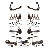Front Control Arms Assembly And Lower Ball Joints Tie Rods Link Sway Bar Suspension Kit (13Pc) For 2007-2007 Chevrolet Silverado 1500 Classic GMC Sierra Without Frame Bracket RWD with Coil front springs Gear steering type KTR-104190