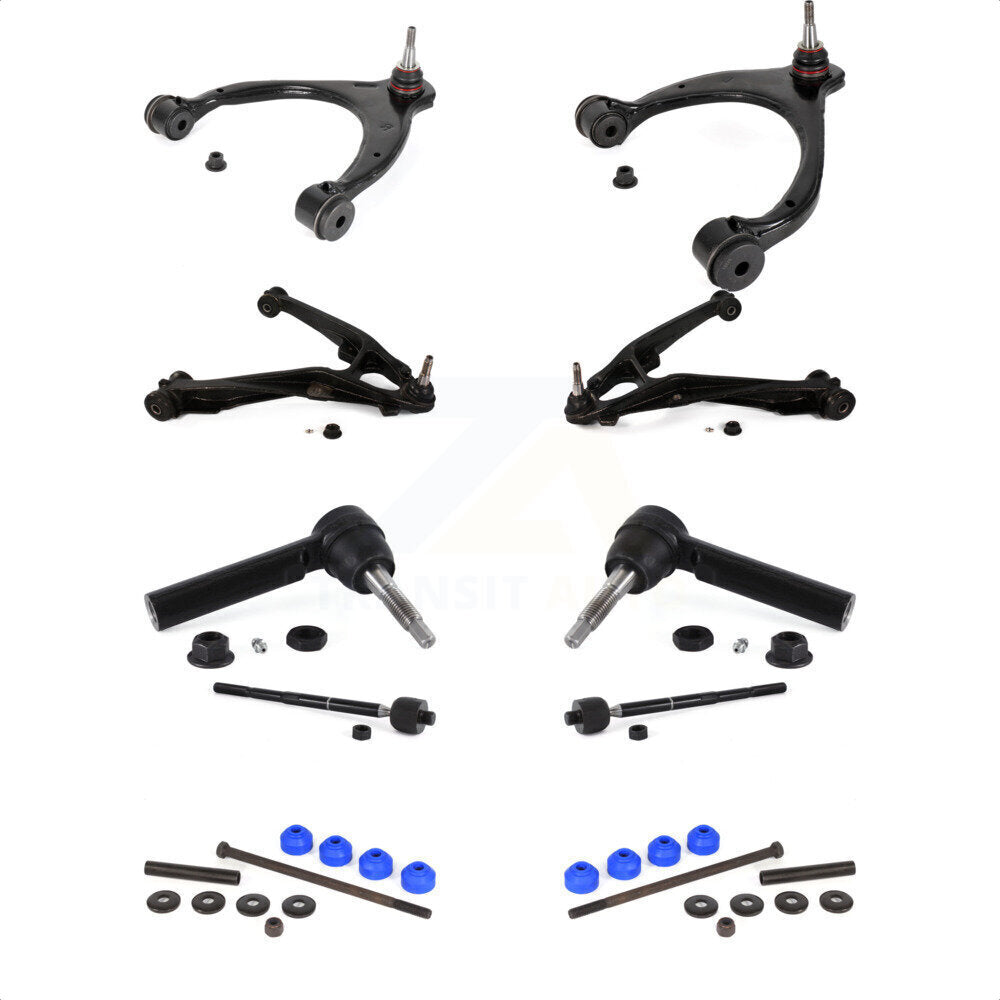Front Control Arms Assembly And Lower Ball Joints Tie Rods Link Sway Bar Suspension Kit (10Pc) For 2014-2016 Chevrolet Silverado 1500 GMC Sierra With Aluminum Steering Knuckles RWD KTR-104202